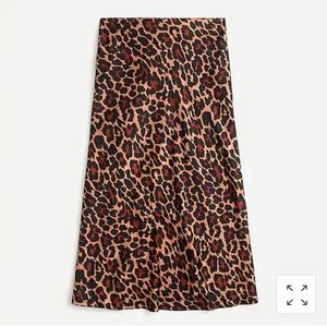 J Crew Pull-on Slip Skirt in Leopard